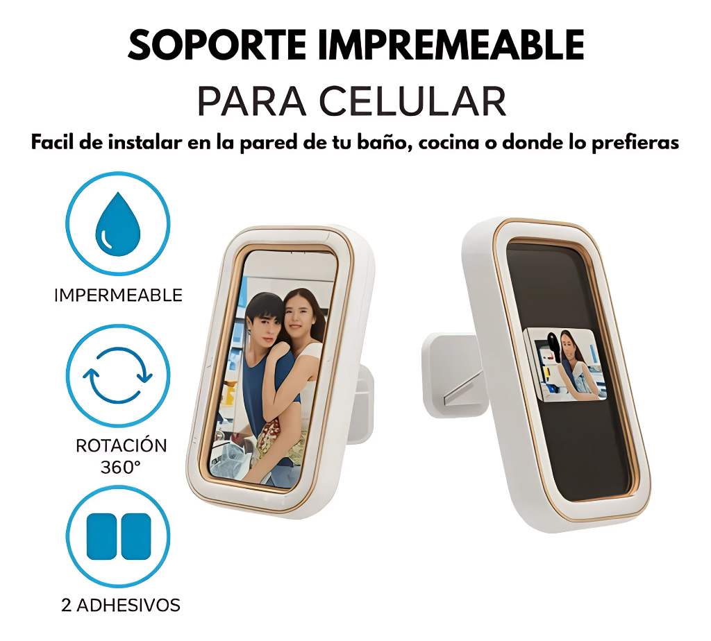 2x1 Soporte de ducha para teléfono